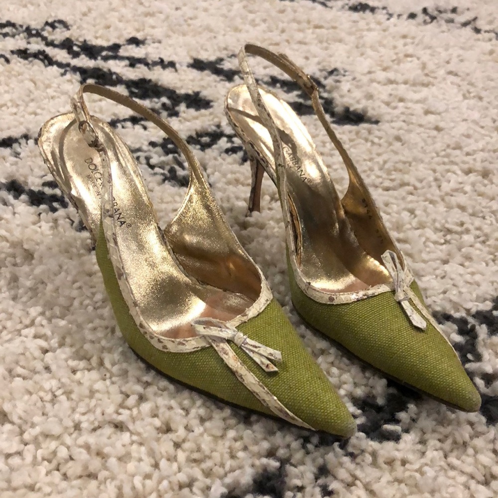 Dolce & Gabbana Green 3” Heels